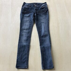 Y2KLei Skinny Jeans Juniors 5 Medium Wash Blue Mid Rise Slim Denim Pants